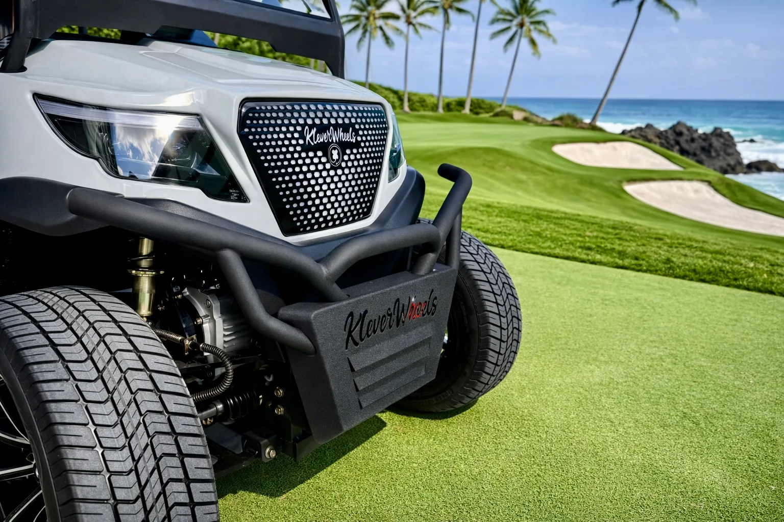 KleverDiamond-6L Solar: carrito de golf eléctrico de 6 asientos con tracción total, ultralujo y panel solar de 360 W