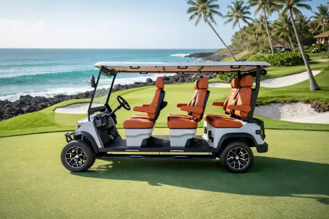 KleverDiamond-6L Solar - carrito de golf eléctrico elevado de 6 asientos, ultralujo y panel solar de 360 W