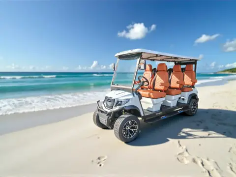 KleverDiamond-6L Solar - carrito de golf eléctrico elevado de 6 asientos, ultralujo y panel solar de 360 W miniatura 8