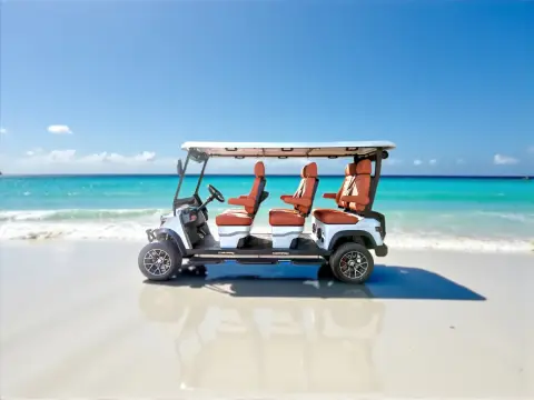 KleverDiamond-6L Solar - carrito de golf eléctrico elevado de 6 asientos, ultralujo y panel solar de 360 W miniatura 9