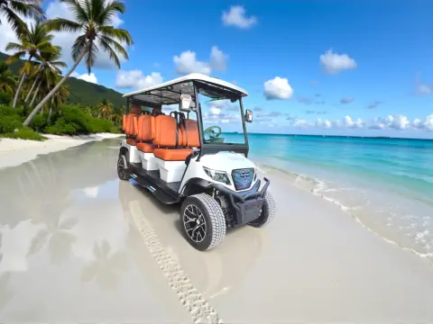 KleverDiamond-6L Solar - carrito de golf eléctrico elevado de 6 asientos, ultralujo y panel solar de 360 W miniatura 11