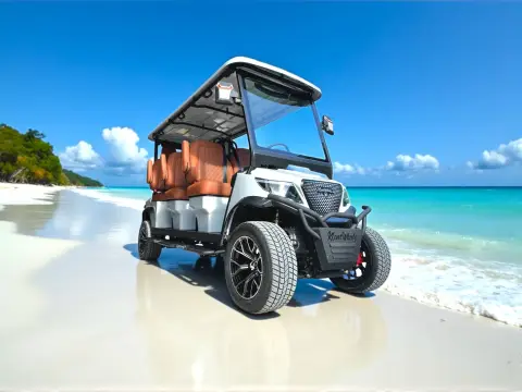 KleverDiamond-6L Solar - carrito de golf eléctrico elevado de 6 asientos, ultralujo y panel solar de 360 W miniatura 13
