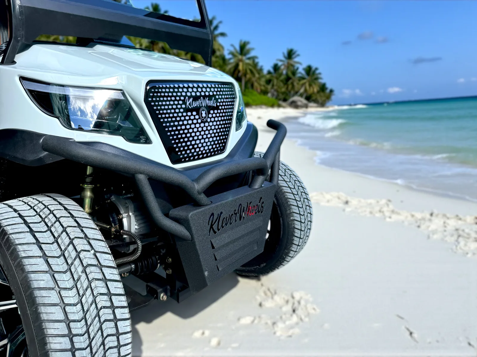 KleverDiamond-6L Solar: carrito de golf eléctrico de 6 asientos con tracción total, ultralujo y panel solar de 360 W