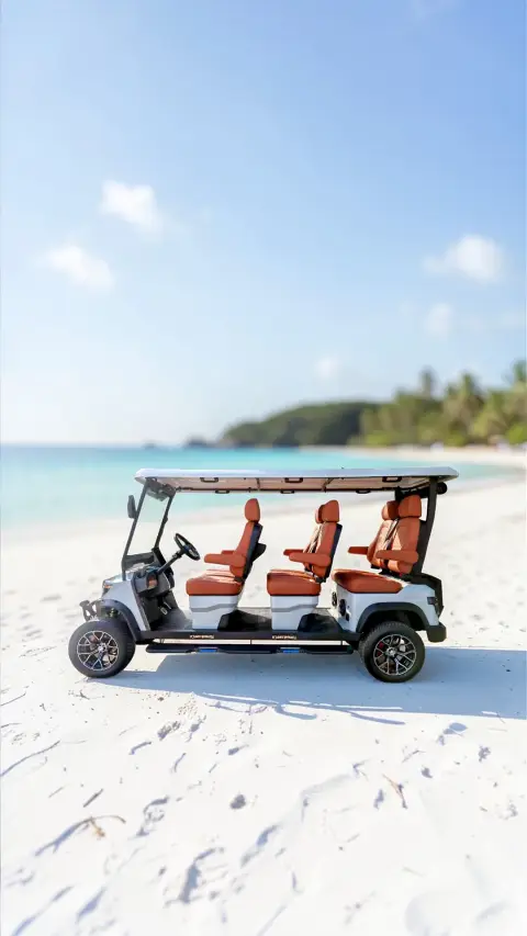 KleverDiamond-6L Solar - carrito de golf eléctrico elevado de 6 asientos, ultralujo y panel solar de 360 W miniatura 19