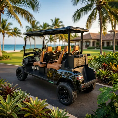 KleverEvo-4L: Carrito de golf eléctrico de 4 asientos totalmente adelantado (LiFePO4, elevado) miniatura 4