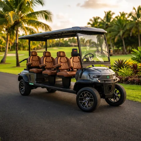 KleverEvo-6L: Lifted 6-Seat Electric Cart (LiFePO4, Power Steering)