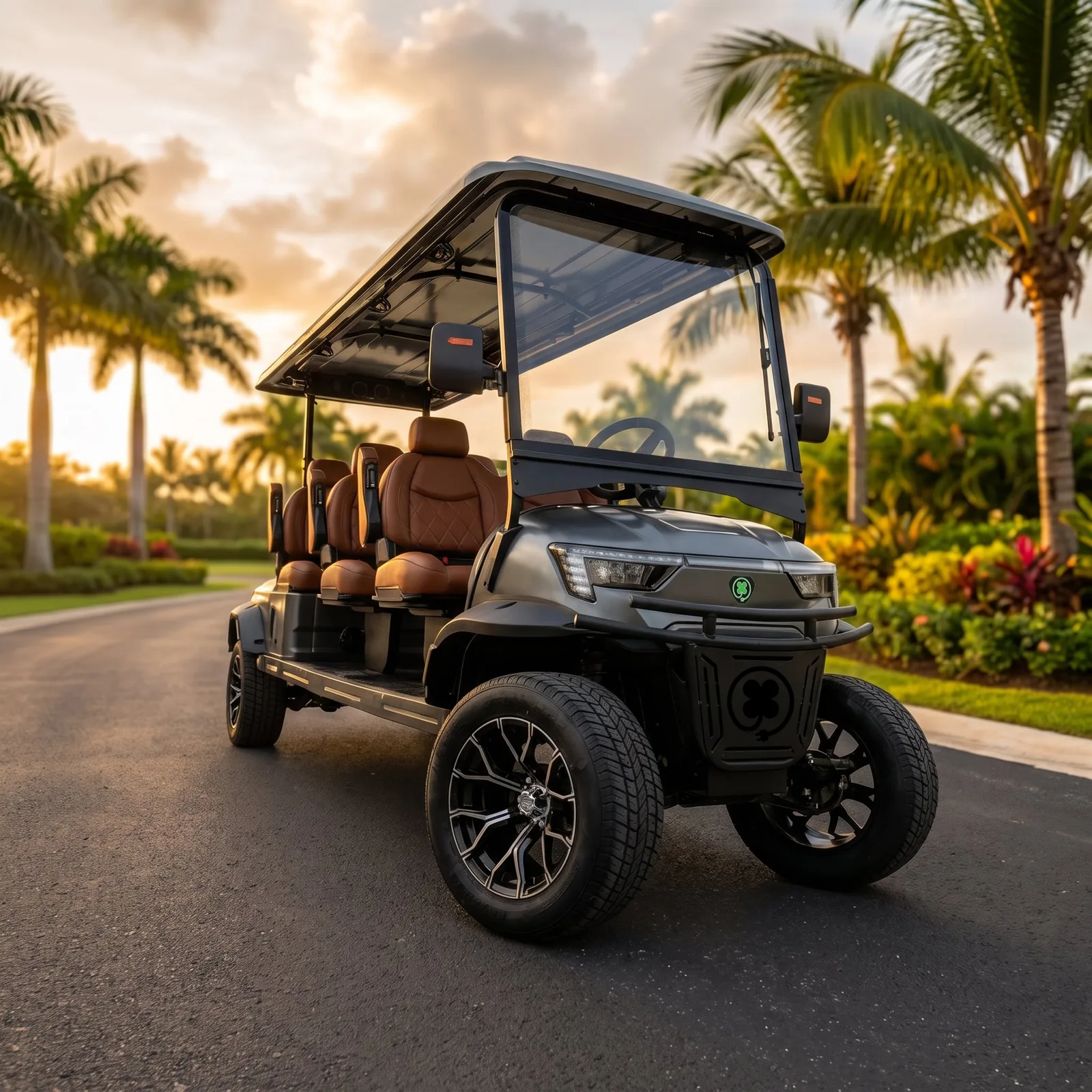 KleverEvo-6L: Lifted 6-Seat Electric Cart (LiFePO4, Power Steering)