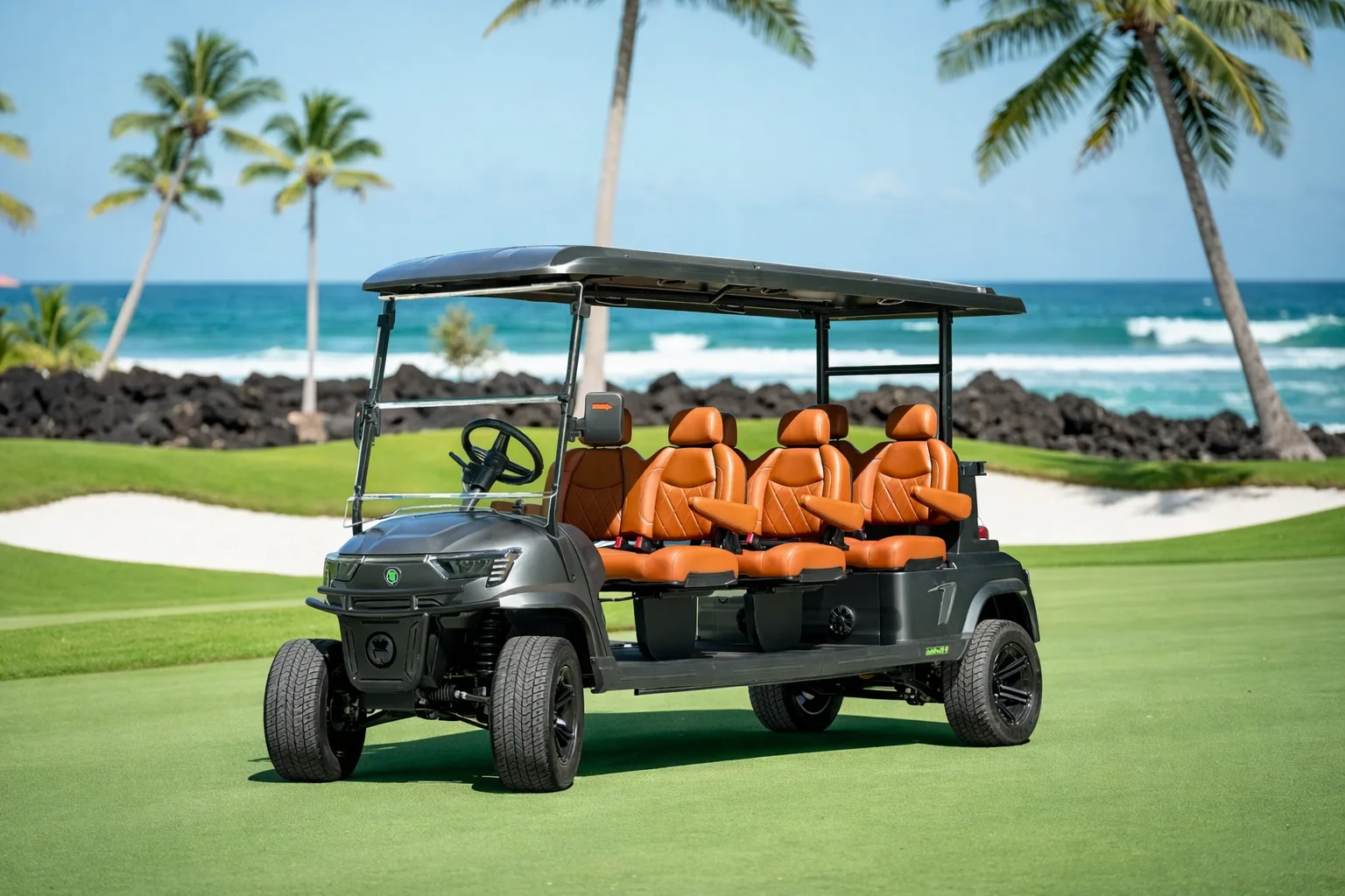 KleverEvo-6L: Lifted 6-Seat Electric Cart (LiFePO4, Power Steering)