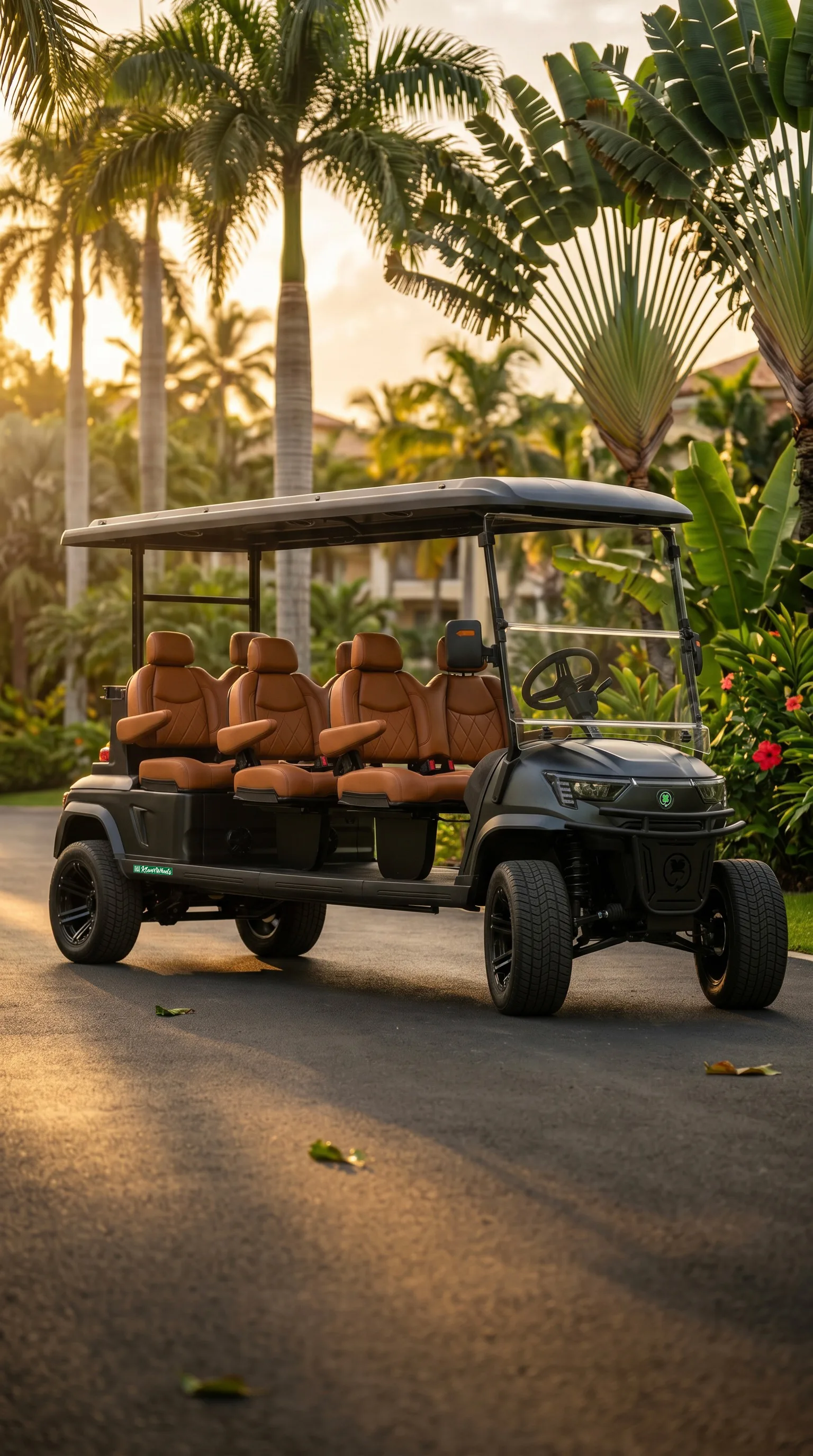KleverEvo-6L: Lifted 6-Seat Electric Cart (LiFePO4, Power Steering)