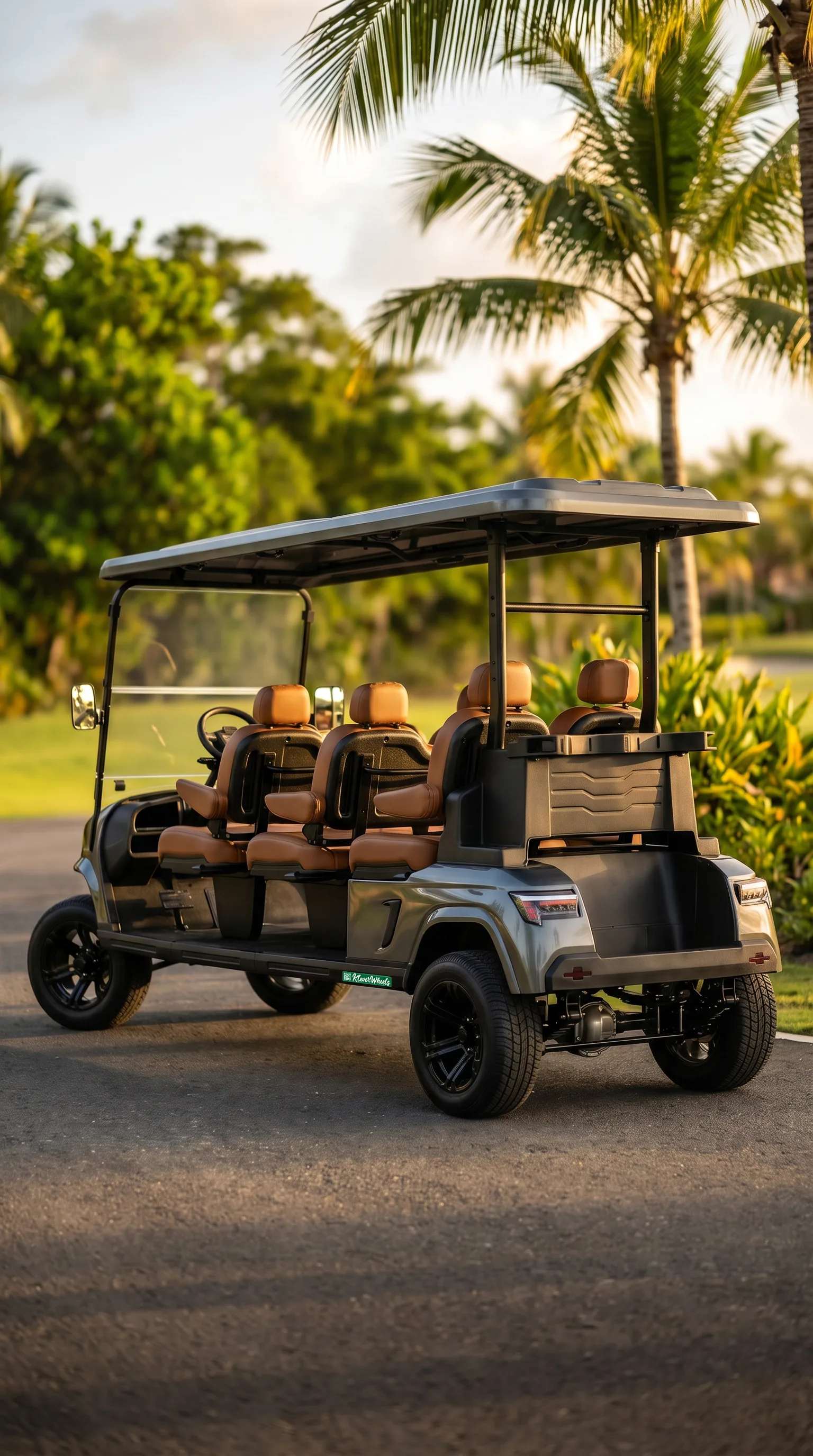 KleverEvo-6L: Lifted 6-Seat Electric Cart (LiFePO4, Power Steering)