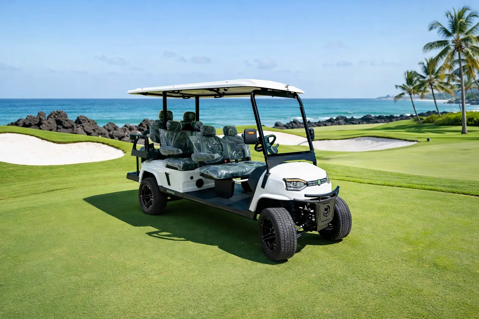 KleverOmni-6: Nuevo carro eléctrico de 6 plazas (4+2, LiFePO4, elevado)