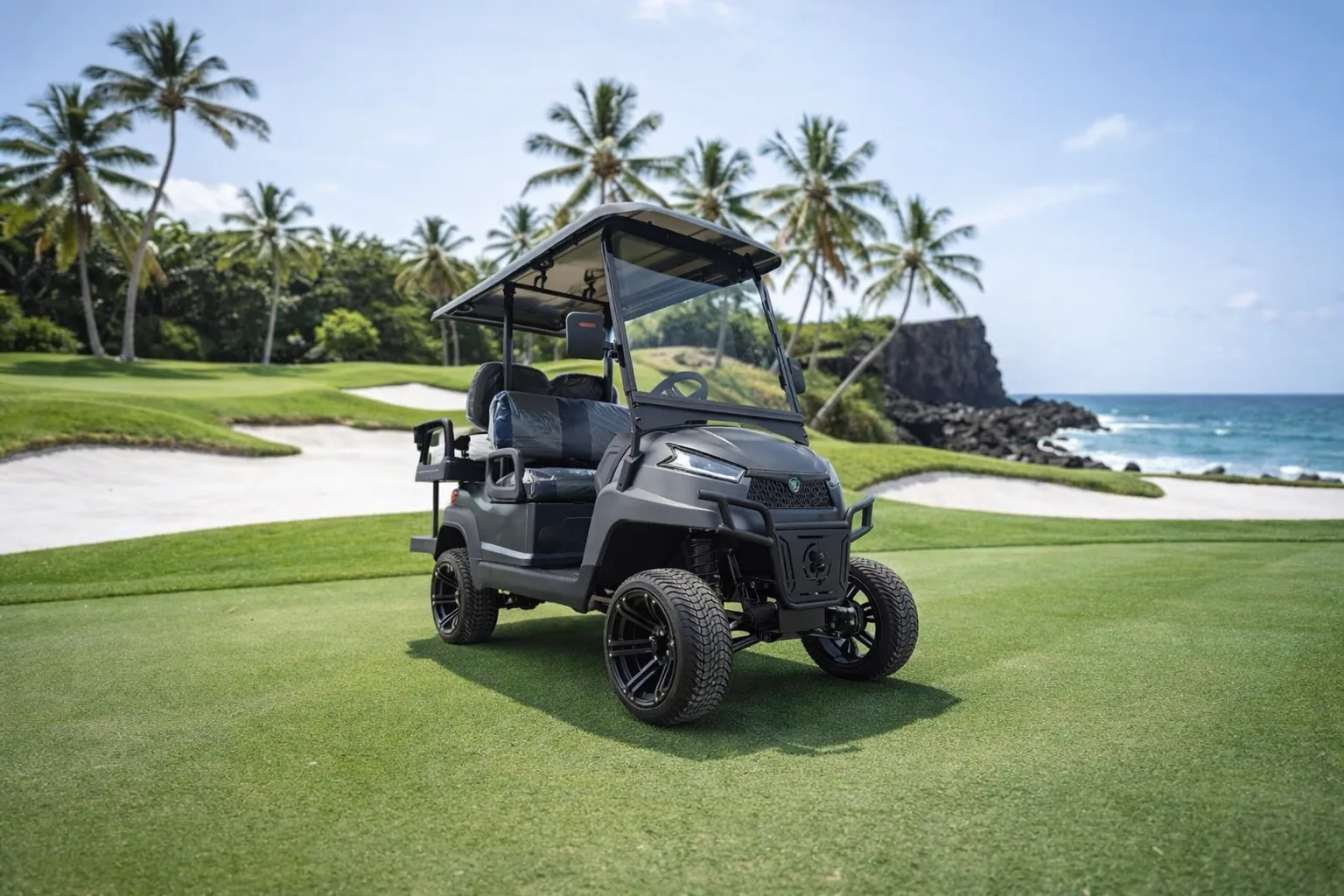 Carro de golf eléctrico elevado con batería de litio KleverOro-4