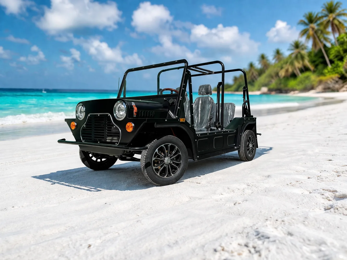 KleverPlaya: Buggy EV eléctrico estilo playa (4 asientos)