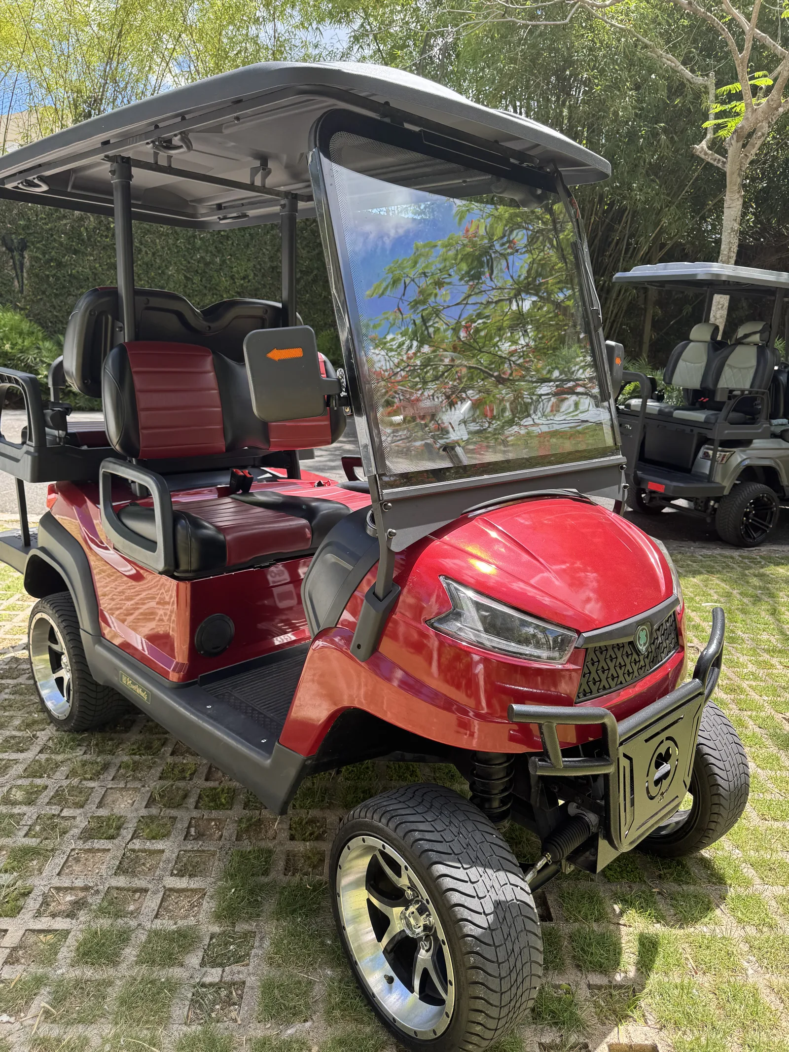 Carrito de golf eléctrico elevado con batería de litio KleverOro-4 usado